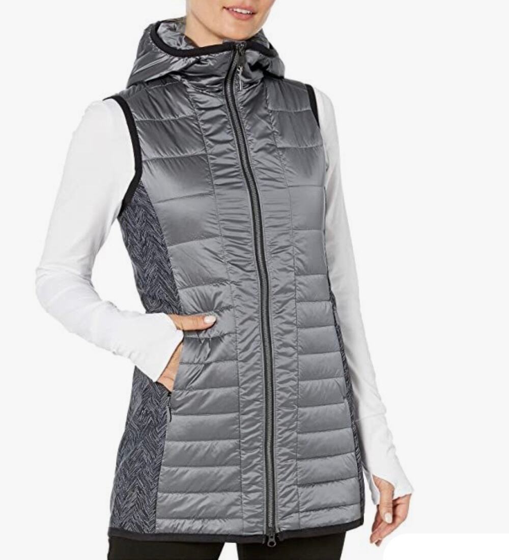 Obermeyer Miriam Hybrid Vest Women's XS Grey Hooded Water-Resistant Stretch